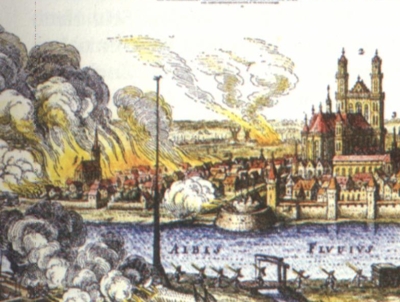 Die brennende Sudenburg 1631