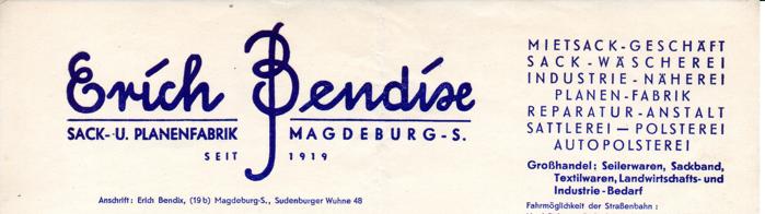 Briefkopf Bendix 1951