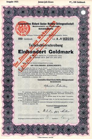 1925 Eisenmatthes Schuldverschreibung