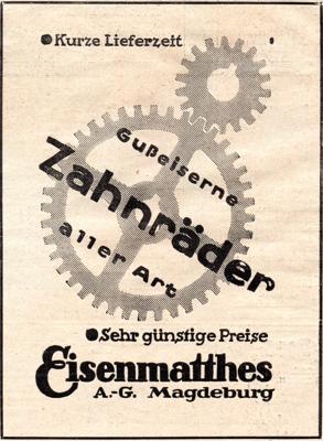 Werbung Eisenmatthes AG 1929