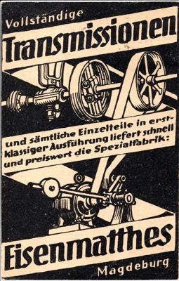Werbeanzeige 1923 Rückseite