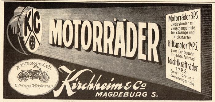 Kirchheim & Co. Werbeanzeige 1923