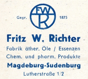 Briefkopf Firma Richter von 1952