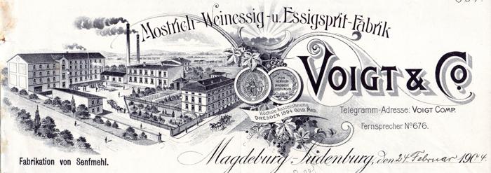 Briefkopf Voigt & Co. von 1904
