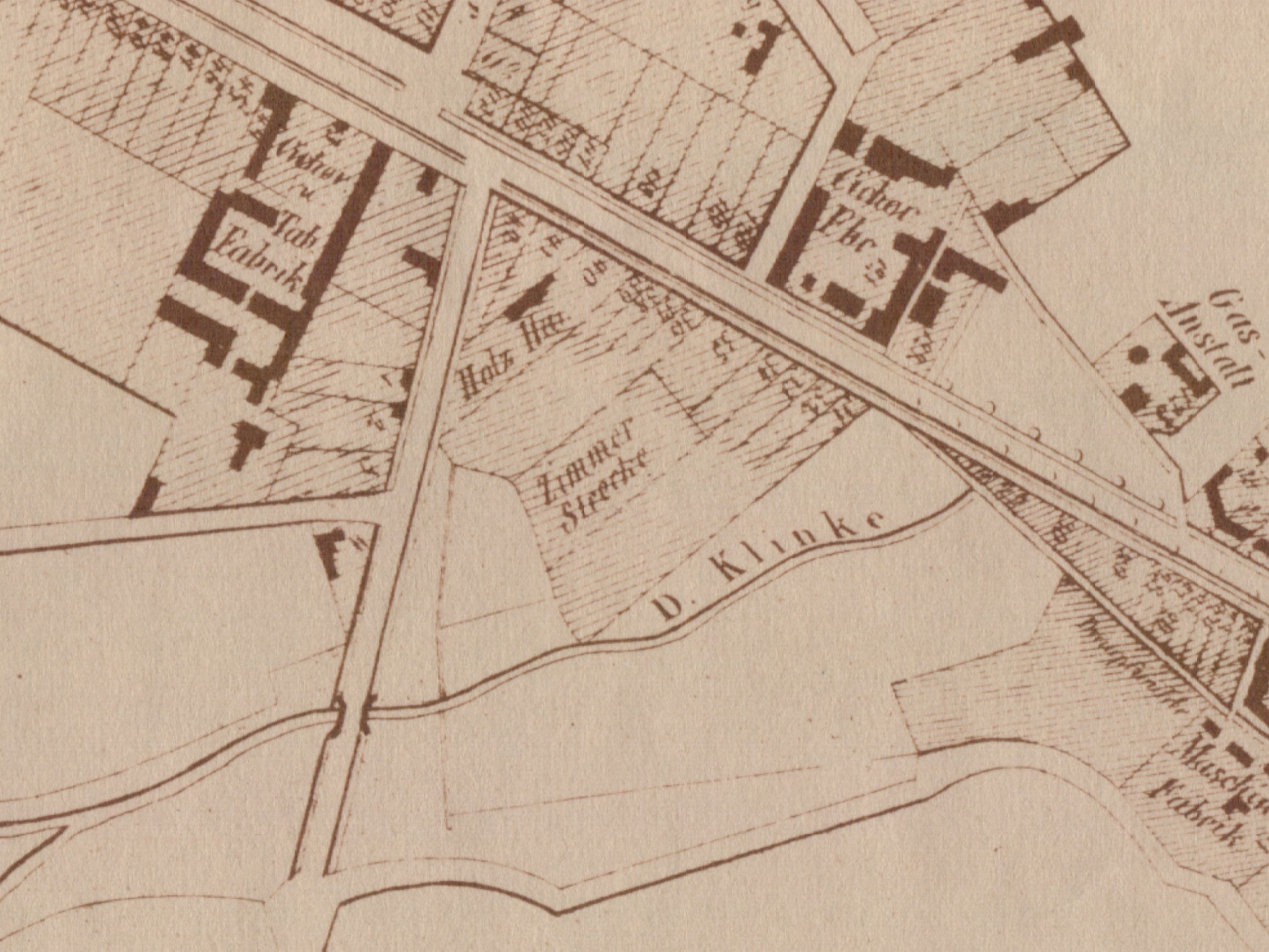 Auszug Stadtplan 1860